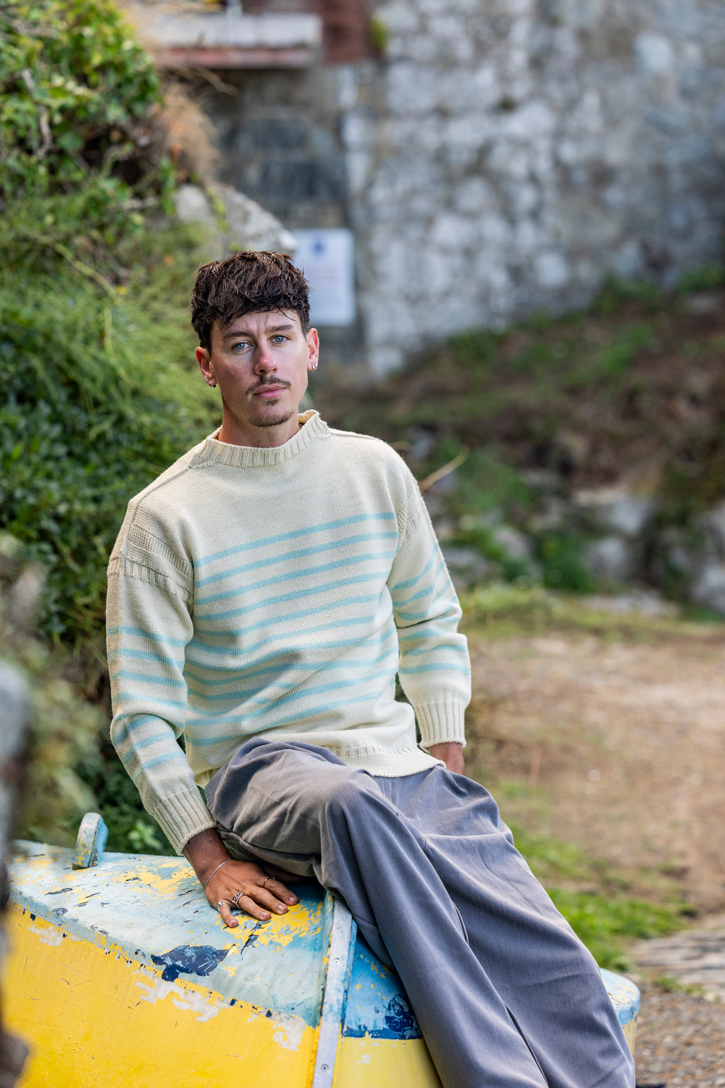 Guernsey Breton In Ecru & Mint