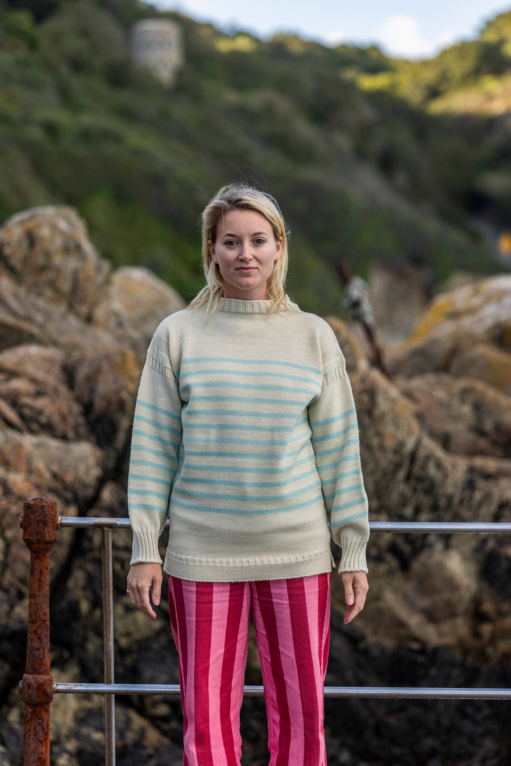 Guernsey Breton In Ecru & Mint
