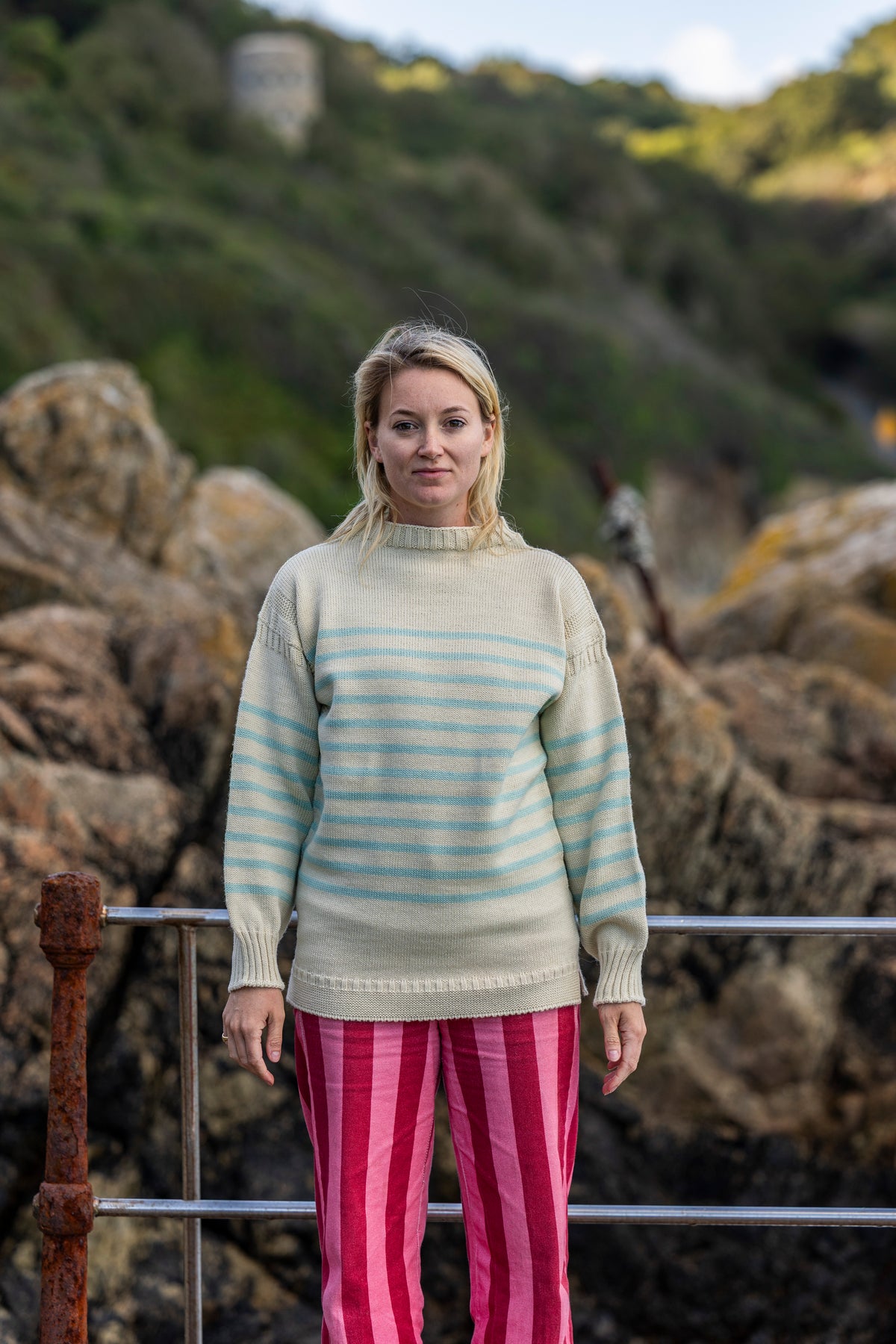 Guernsey Breton In Ecru & Mint