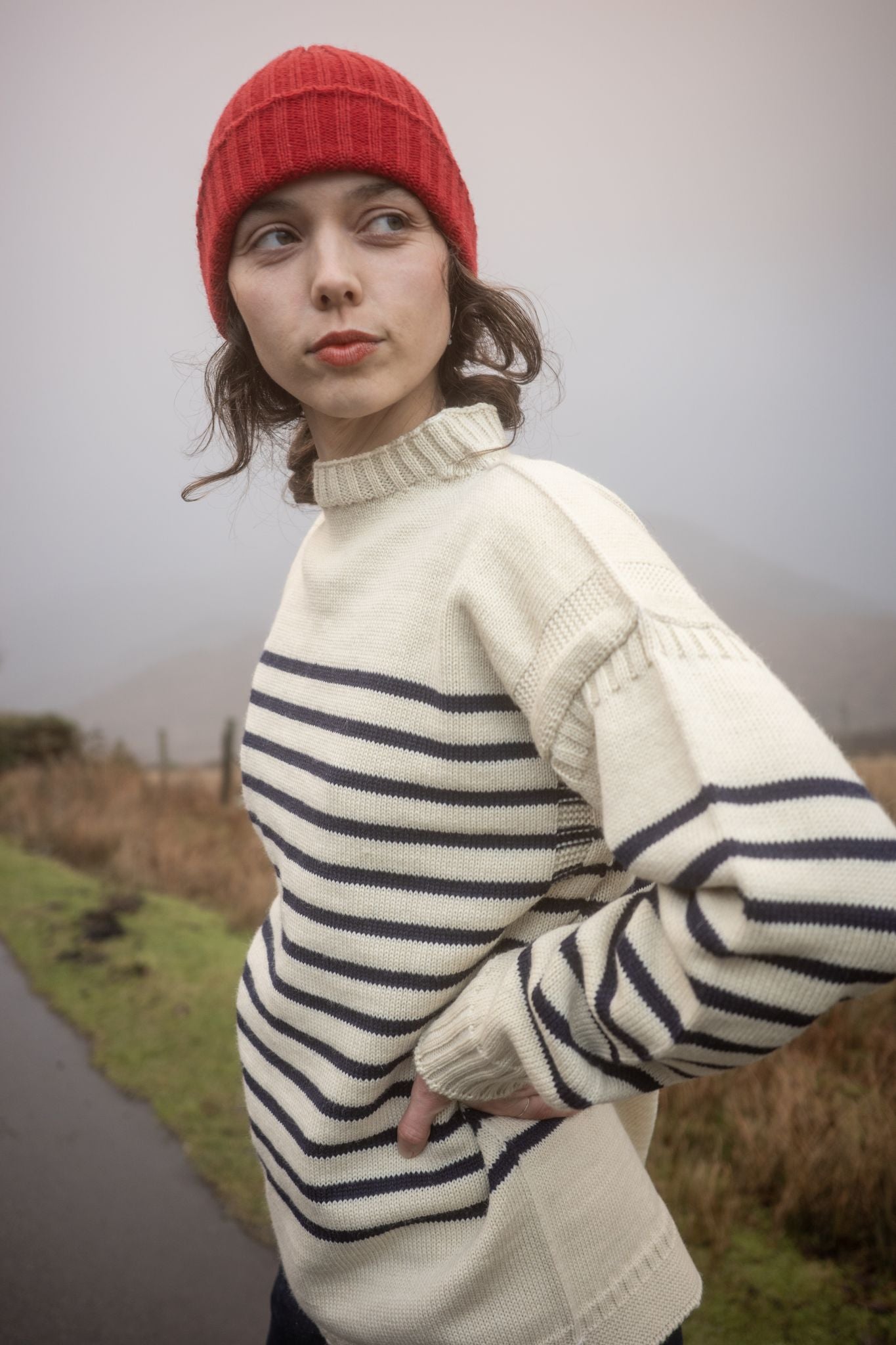 Guernsey Breton In Ecru & Perfect Navy