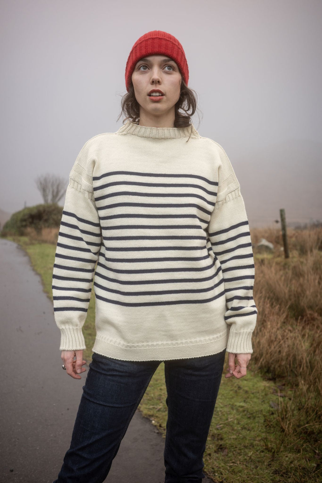 Guernsey Breton In Ecru & Perfect Navy