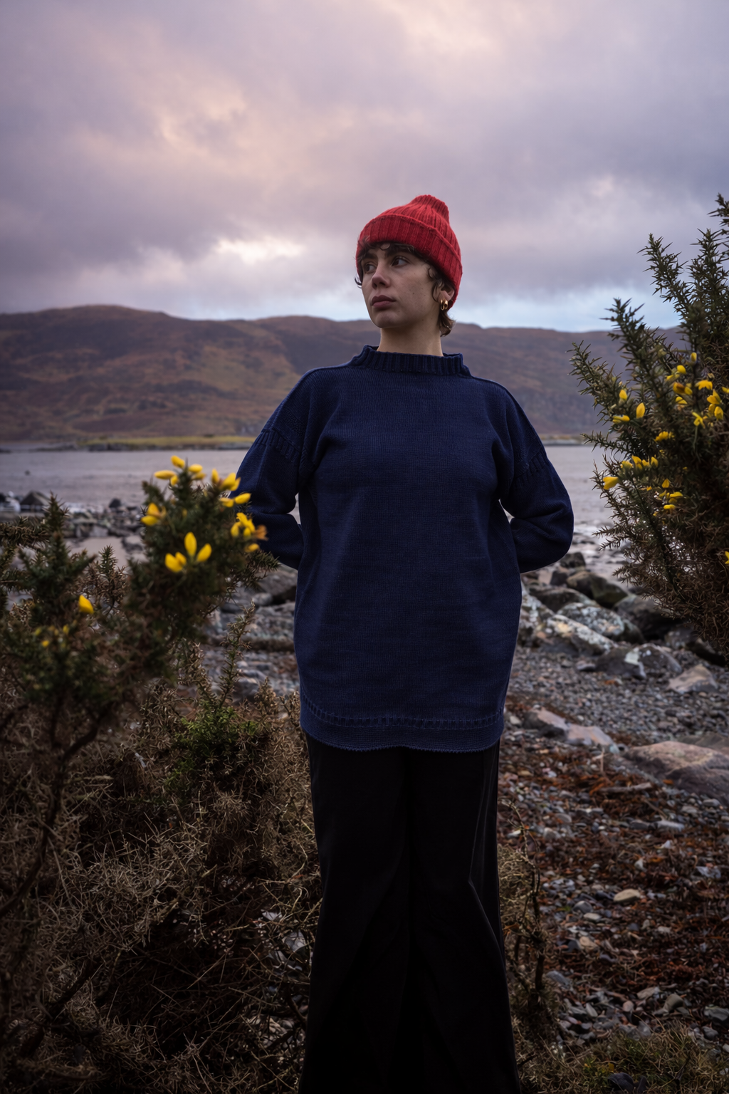 Premium Authentic traditional Guernsey jumper in navy 