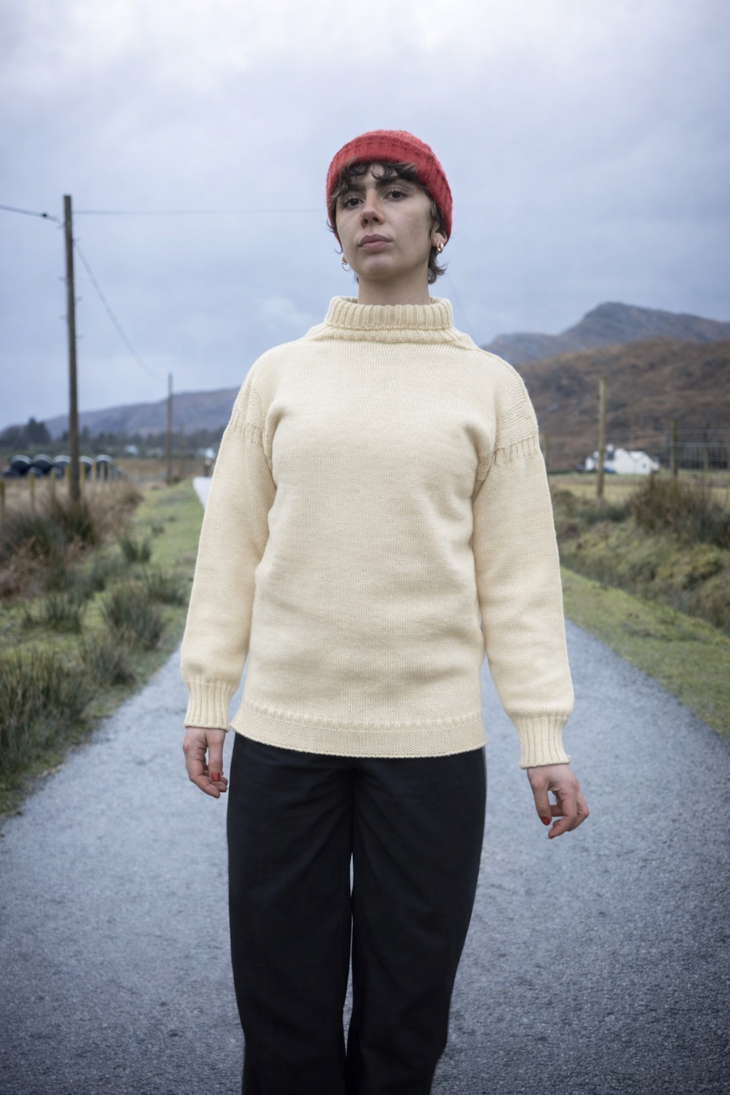 authentic Guernsey submariner sweater in cream 