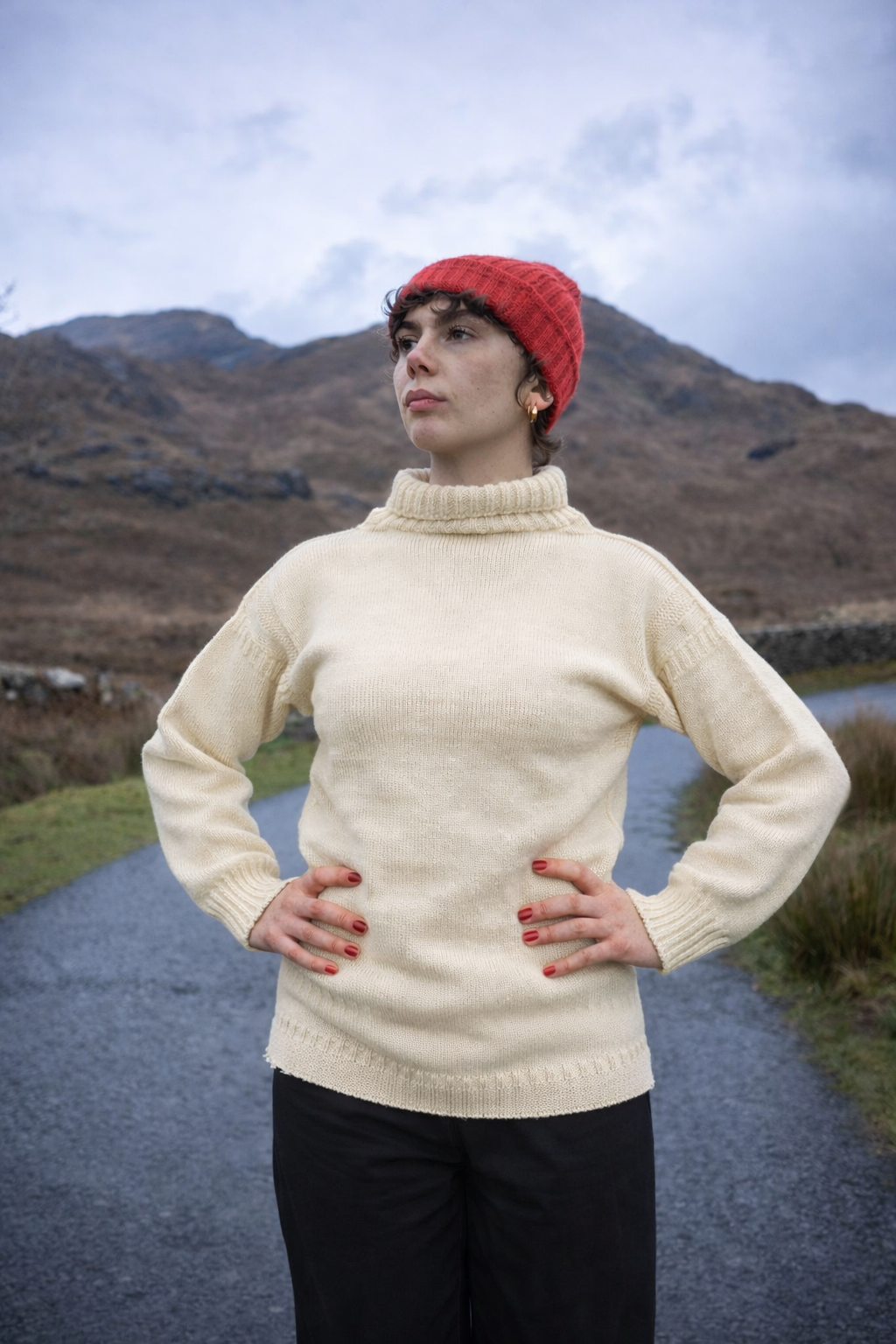 authentic Guernsey submariner sweater in cream 