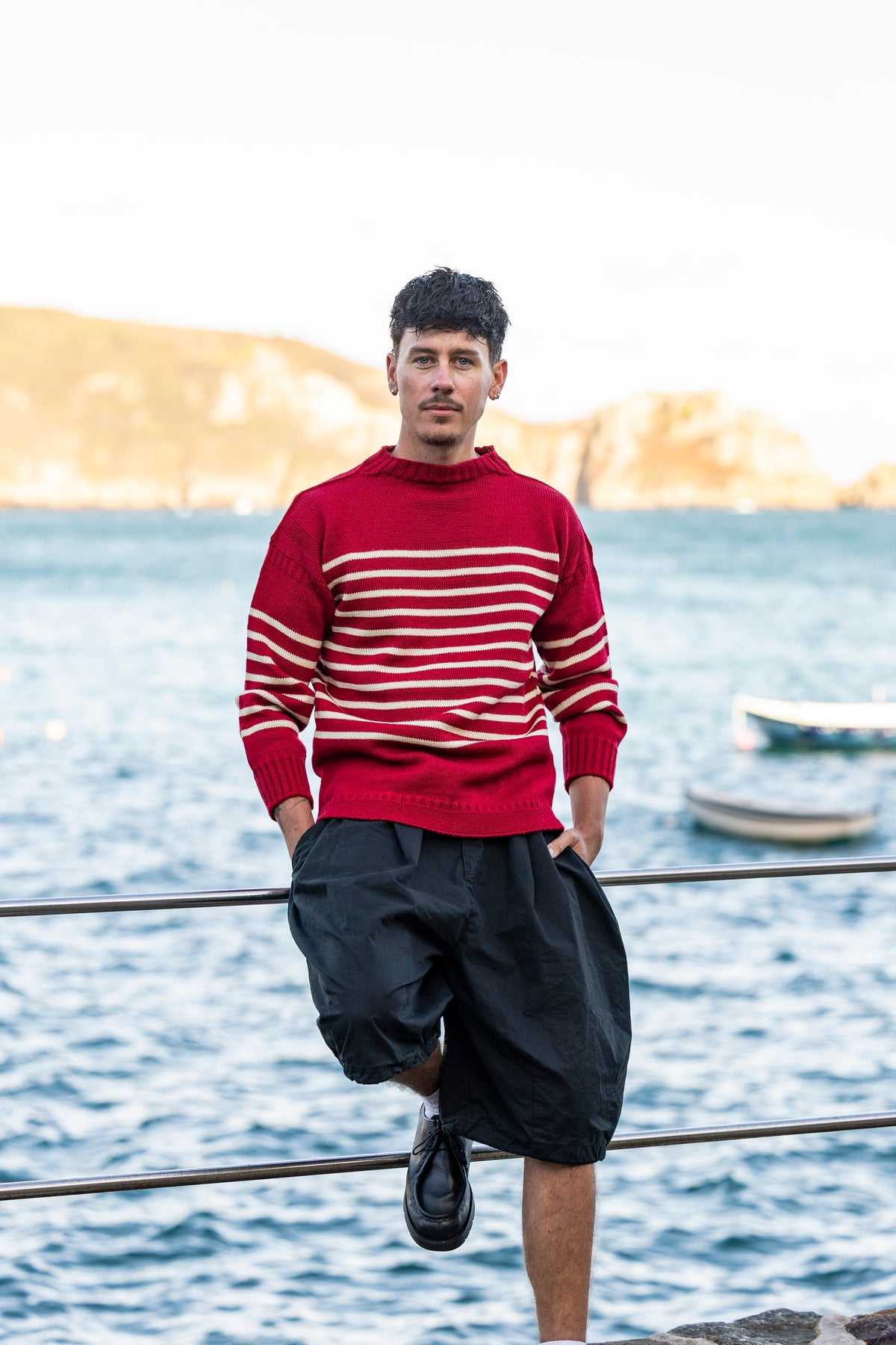 Guernsey Breton In Crimson & Ecru